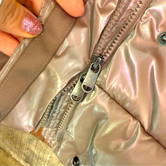 NWOT Athleta Downtown Gilet Downtown Metallic Vest - Picture 9 of 14